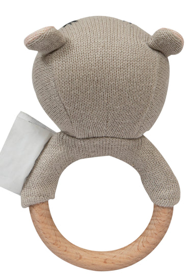 Knitted Soft Hippo Rattle/Teether