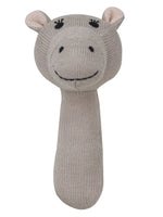 Load image into Gallery viewer, Knitted Rattle Hippo Design