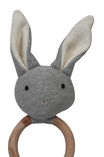 Knitted Soft Bunny Rattle/Teether