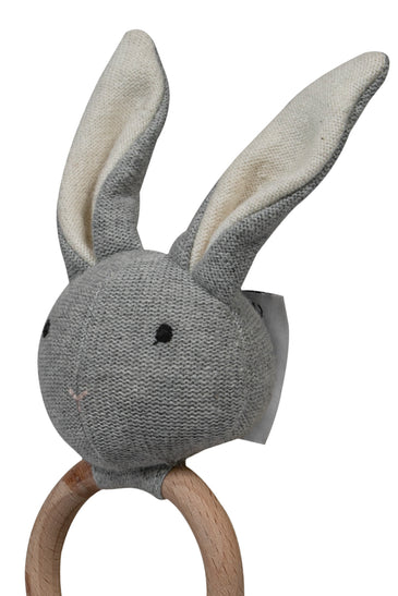 Knitted Soft Bunny Rattle/Teether