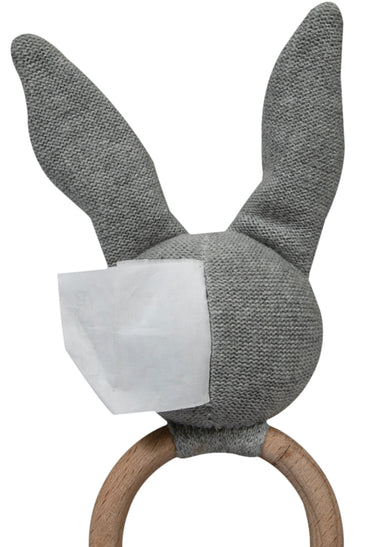 Knitted Soft Bunny Rattle/Teether