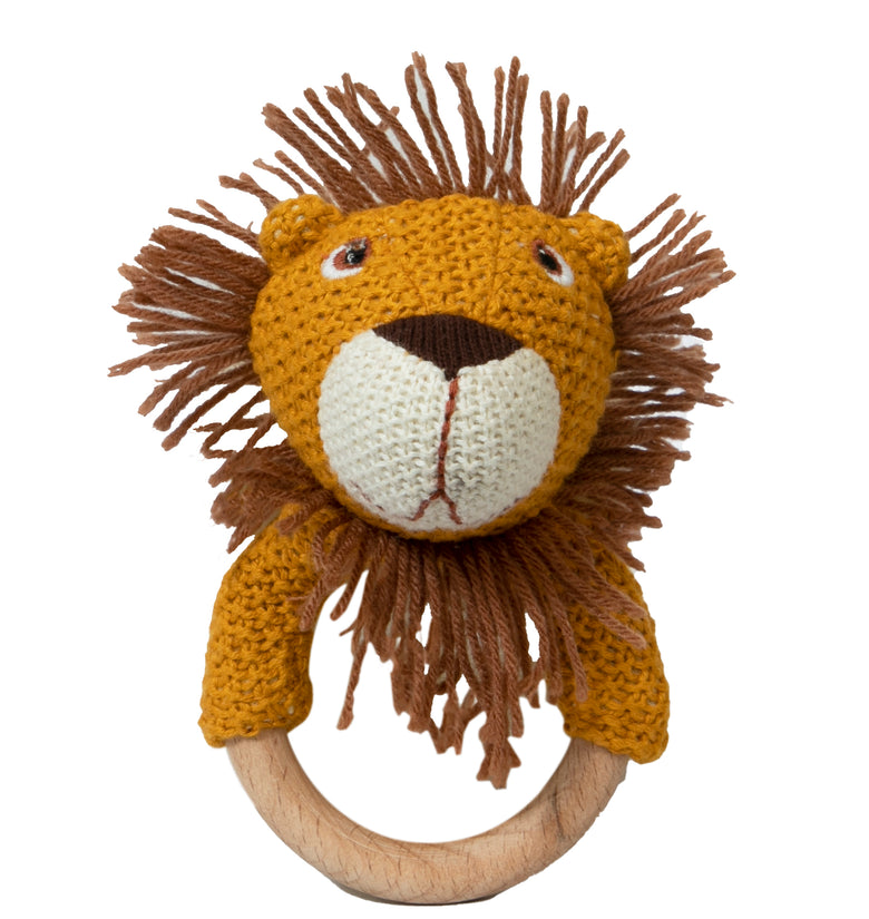 Knitted Soft Lion Rattle/Teether