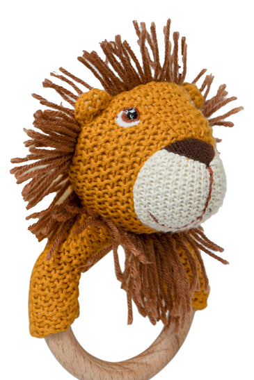 Knitted Soft Lion Rattle/Teether