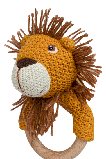 Knitted Soft Lion Rattle/Teether