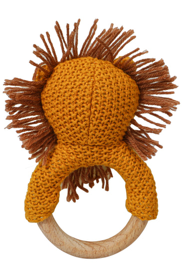 Knitted Soft Lion Rattle/Teether