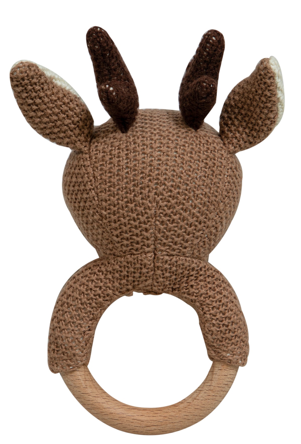 Pomme Tender Deer Knitted Cotton Rattle & Teether