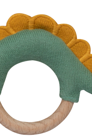 Knitted Soft Dino Rattle/Teether