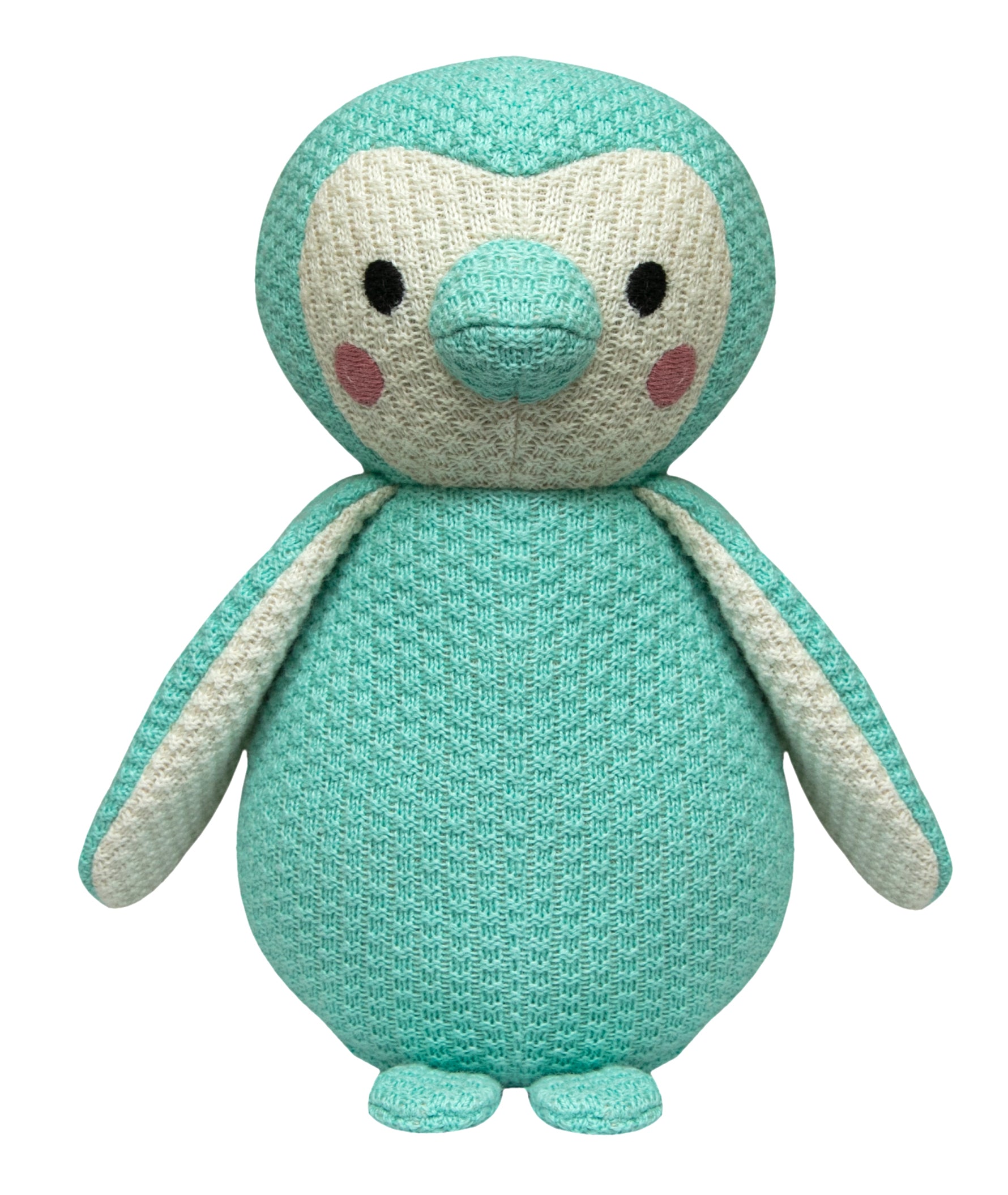 Knitted Penguin Soft Toy Shooting Blue