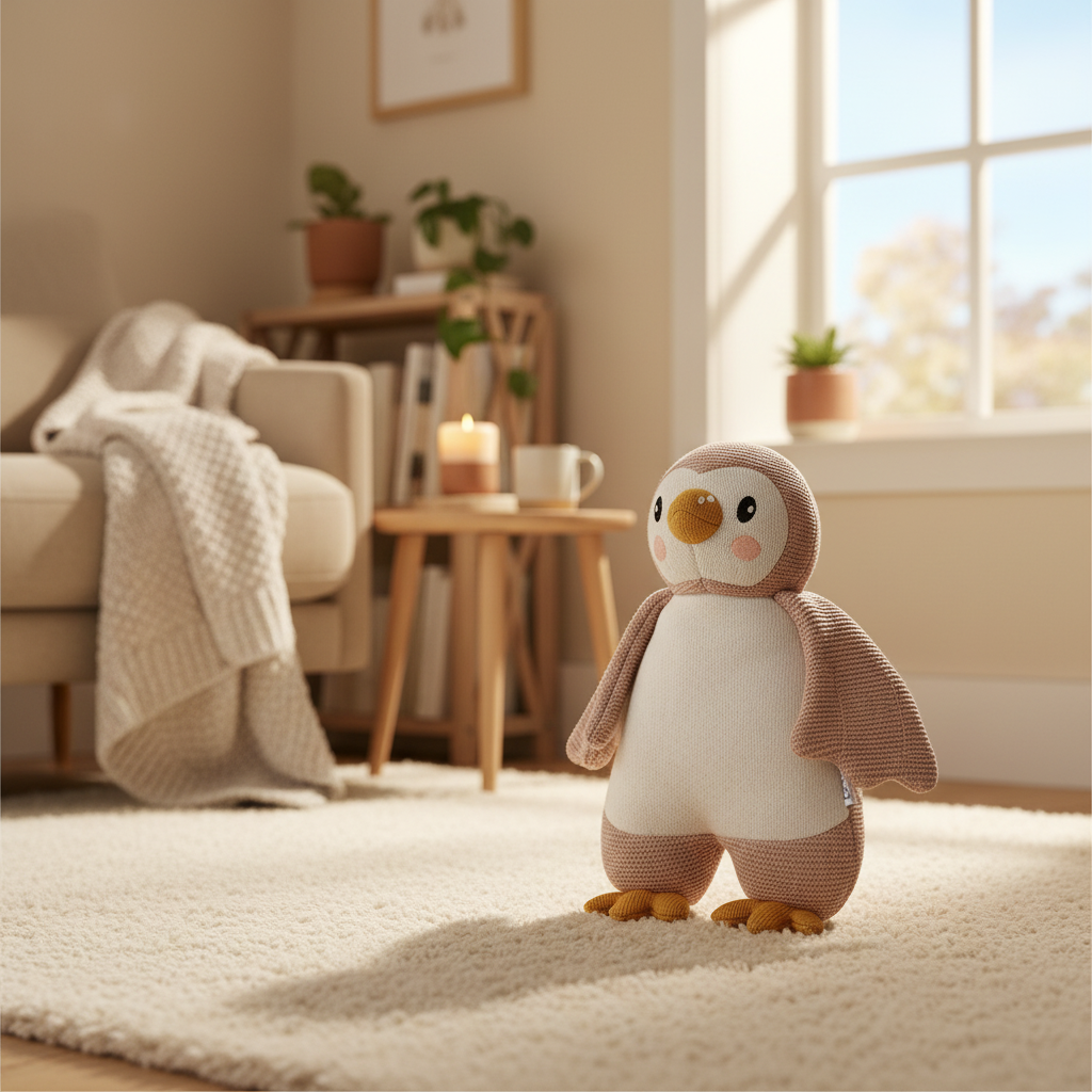 Pomme Cotton Knitted Flappy Penguin