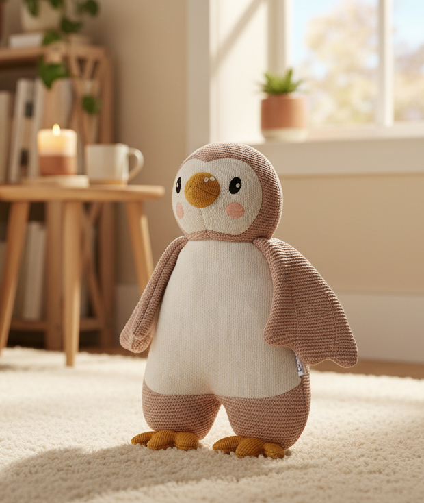 Pomme Cotton Knitted Flappy Penguin