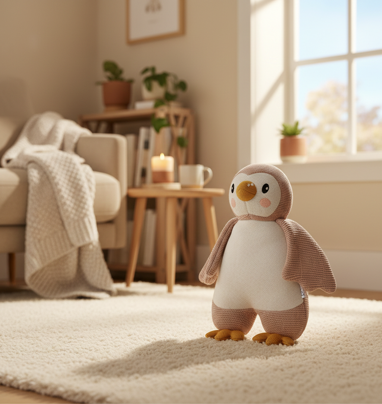 Pomme Cotton Knitted Flappy Penguin