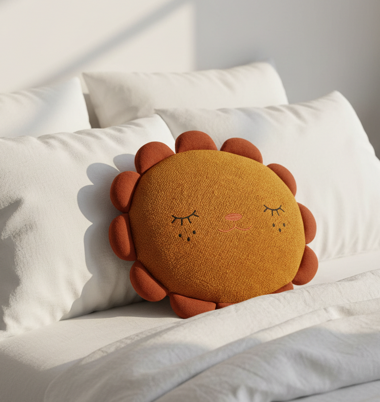 Pomme Cotton Knitted Soft Sun Flower Cushion