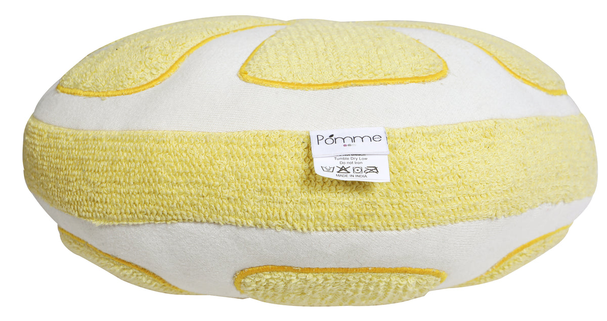 Pomme Cotton Knitted Soft Lemon Shape Cushion