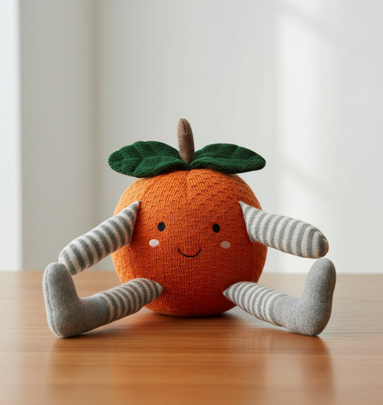 Pomme Cotton Knitted Sporty Orange