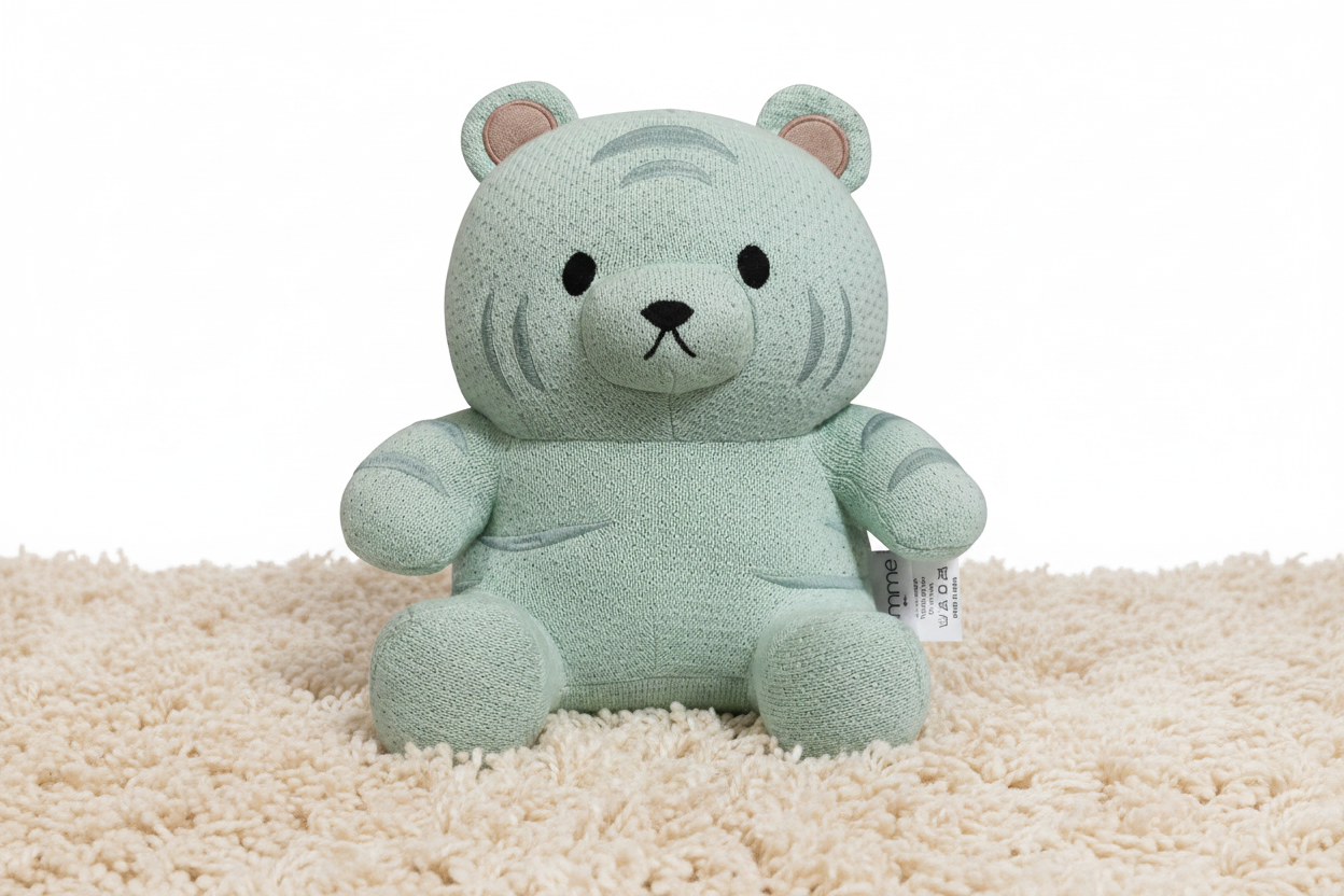 Pomme Cotton Knitted Tiger (Shooting Blue)