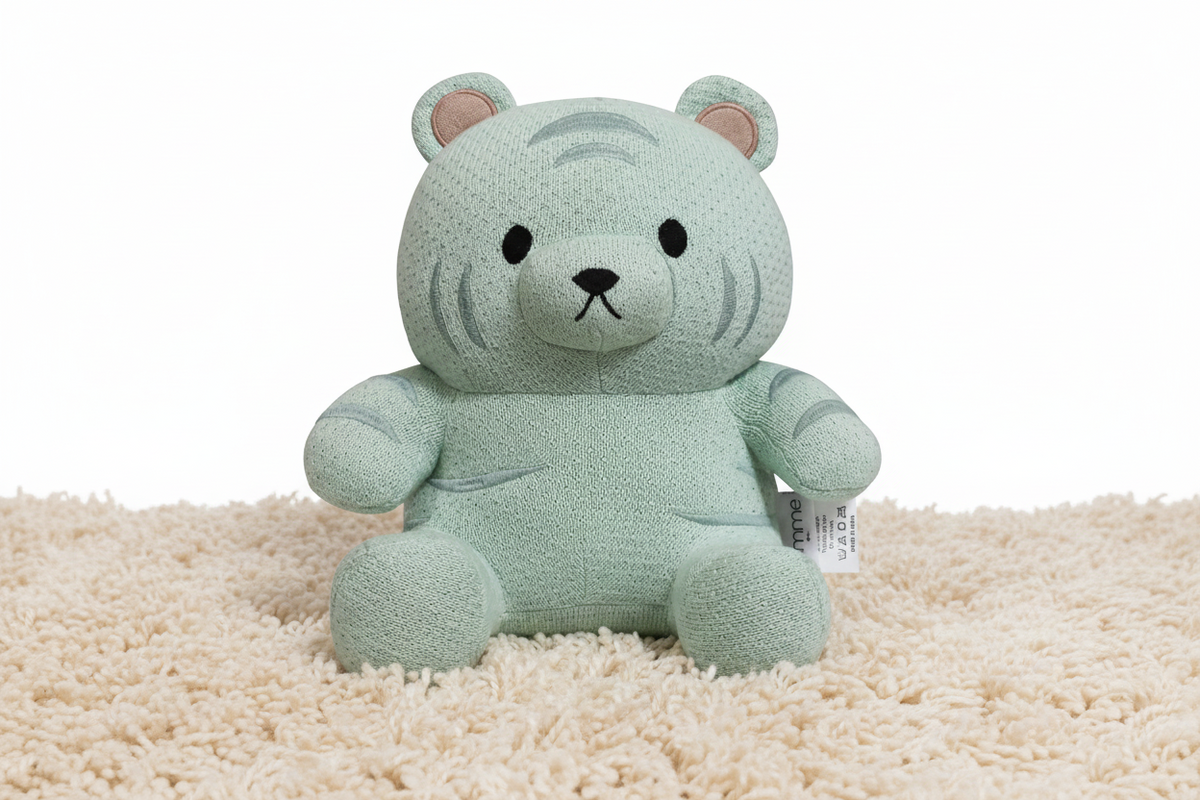 Pomme Cotton Knitted Tiger (Shooting Blue)
