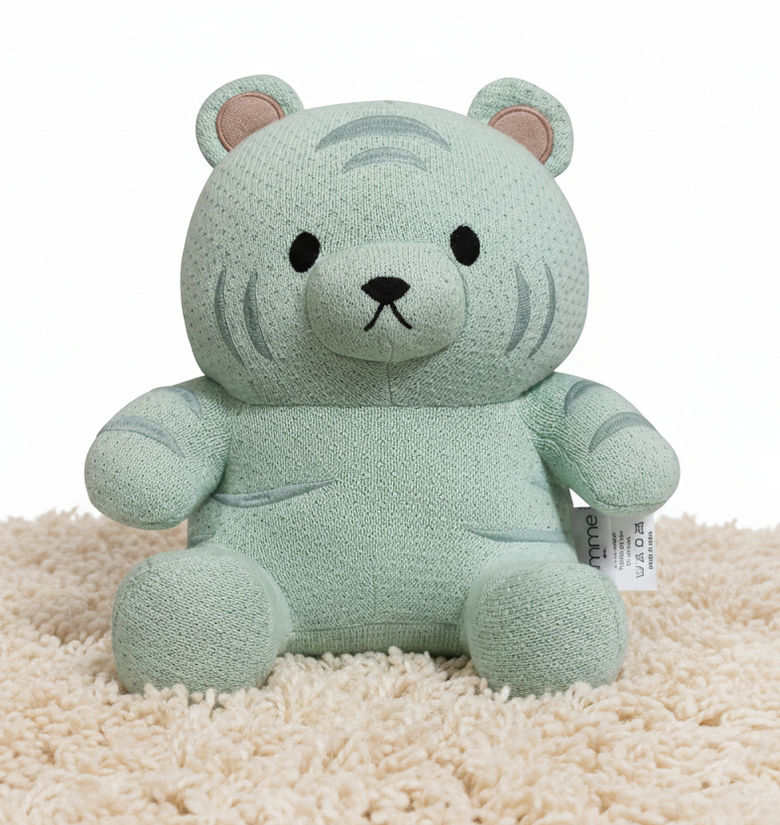 Pomme Cotton Knitted Tiger (Shooting Blue)