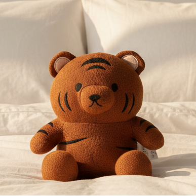 Pomme Cotton Knitted Tiger (Honey Ginger)