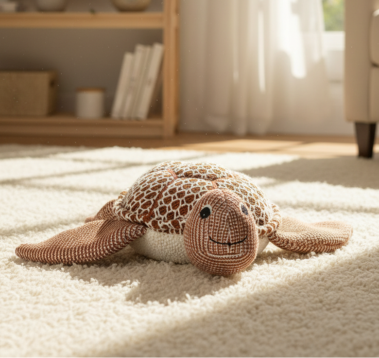 Pomme Cotton Knitted Tortoise (Amber Brown)