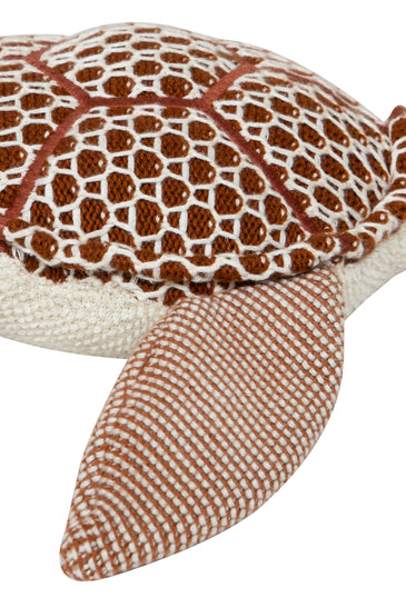 Knitted Tortoise Soft Toy Amber Brown