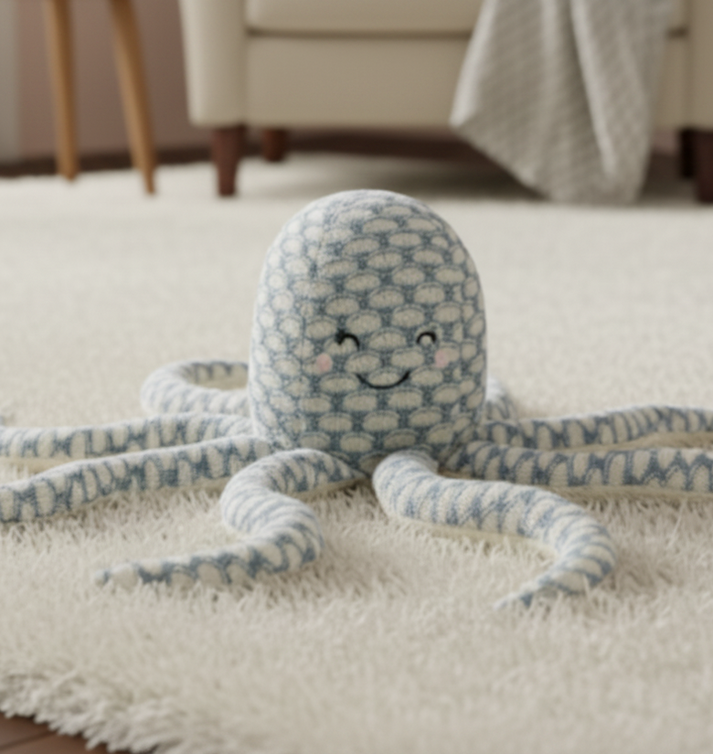 Pomme Cotton Knitted Soft Octopus
