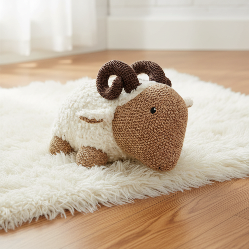 Pomme Knitted Horn Sheep
