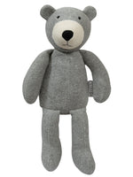 Load image into Gallery viewer, Knitted Soft Toy Grey Bear
