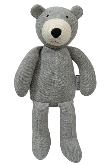 Knitted Soft Toy Grey Bear