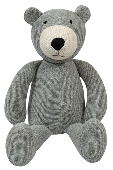 Knitted Soft Toy Grey Bear