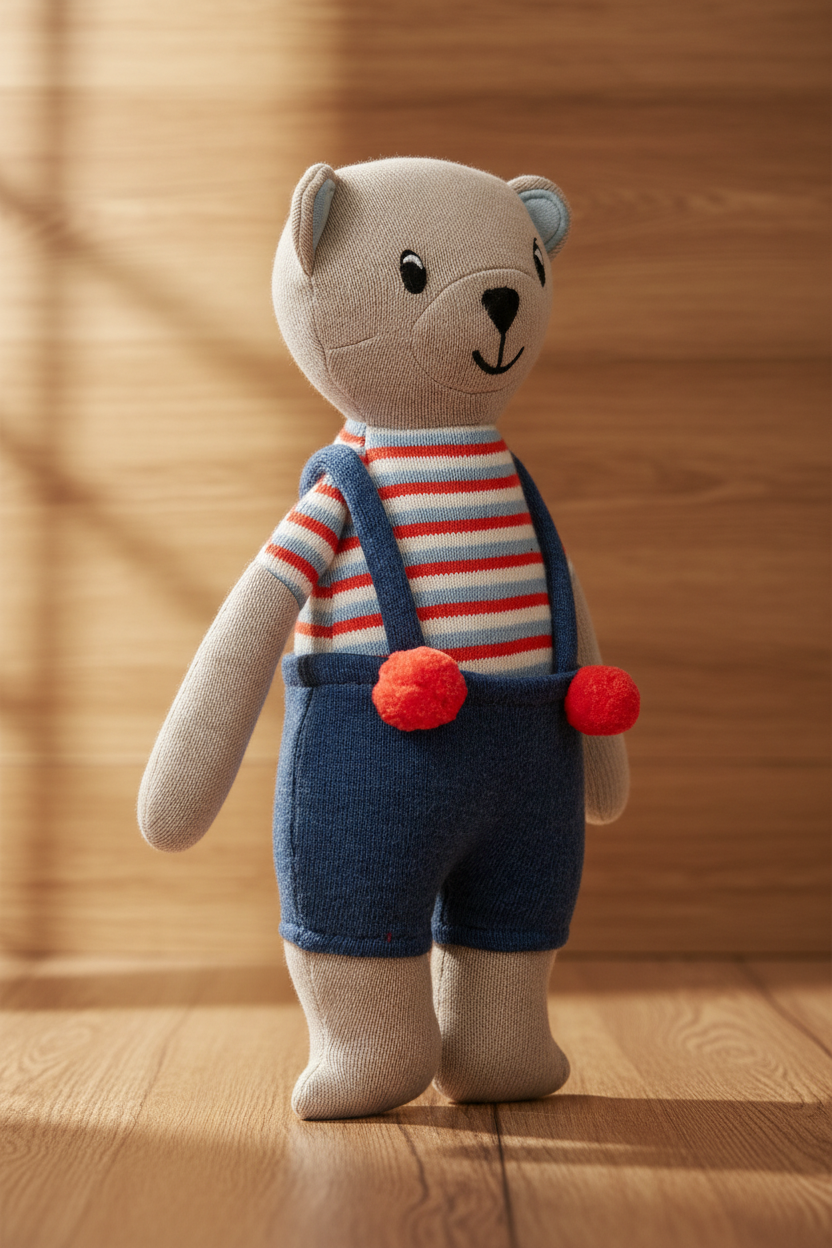 Pomme Knitted Dressed Teddy Bear