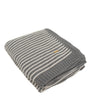 Gray With White Strips Knitted Cotton Throw