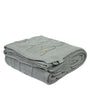 Gray Knitted Cotton Throw