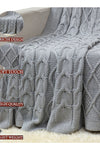 Gray Knitted Cotton Throw