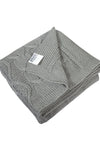 Gray Knitted Cotton Throw
