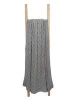 Load image into Gallery viewer, Gray Knitted Cotton Throw