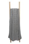 Gray Knitted Cotton Throw