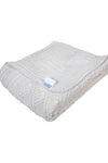 Ivory Twisted pattern Knitted Cotton Throw