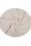 Ivory Twisted pattern Knitted Cotton Throw
