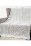Ivory Twisted pattern Knitted Cotton Throw