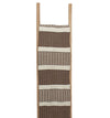 Ivory Brown pattern Knitted Cotton Throw