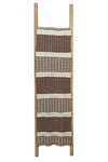 Ivory Brown pattern Knitted Cotton Throw