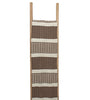Ivory Brown pattern Knitted Cotton Throw