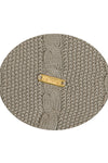 Brown Twisted  Pattern With Border Knitted Cotton Throw