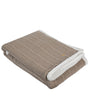 Brown Twisted  Pattern With Border Knitted Cotton Throw