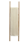 Knitted Ivory  Cable Knit Throw with Back Sherpa Fabric