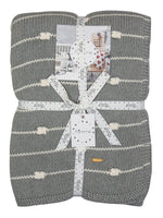 Load image into Gallery viewer, Knitted Grey Melange Texture Knit With 3D Bubble Knit Throw