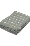 Knitted Grey Melange Texture Knit With 3D Bubble Knit Throw