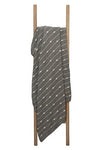 Knitted Grey Melange Texture Knit With 3D Bubble Knit Throw