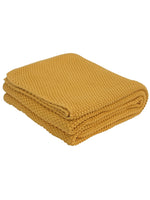 Load image into Gallery viewer, Knitted Moss Knit Yellow Stone Wash Texture Knit Throw

