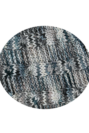 Knitted Grey Beige Space Dye Texture Knit Throw